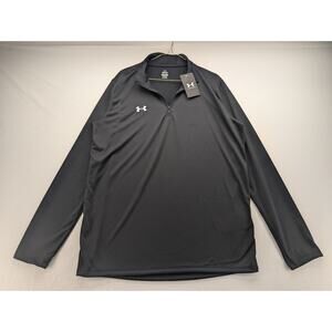 NWT Under Armour UA Tech Men's Team Tech Long Sleeve 1/4 Zip in Black sz Medium